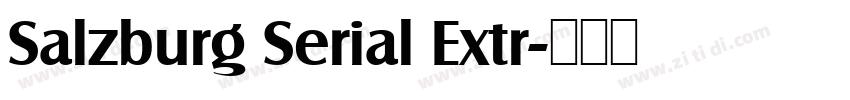 Salzburg Serial Extr字体转换